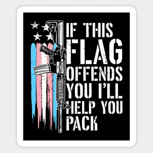 If This Flag Offends You I’ll Help You Pack Transgender Flag Magnet